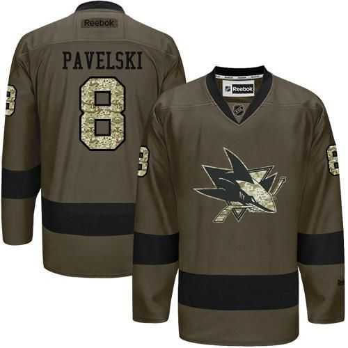 Glued San Jose Sharks #8 Joe Pavelski Green Salute to Service NHL Jersey,We sell and wholesale Glued San Jose Sharks #8 Joe Pavelski Green Salute to Service NHL Jersey on line form chian!